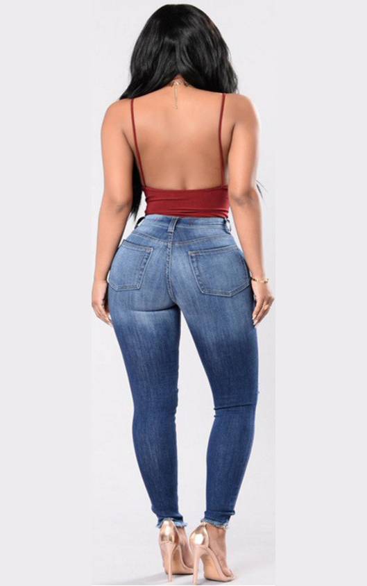 Вышитые рваные джинсы SZ60103